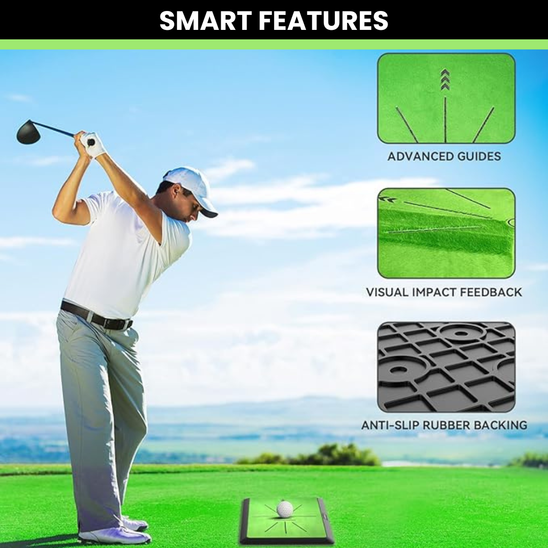 Precision Golf | Golf Swing Trainer with Instant Feedback | Portable Divot Board for All Skill Levels 4