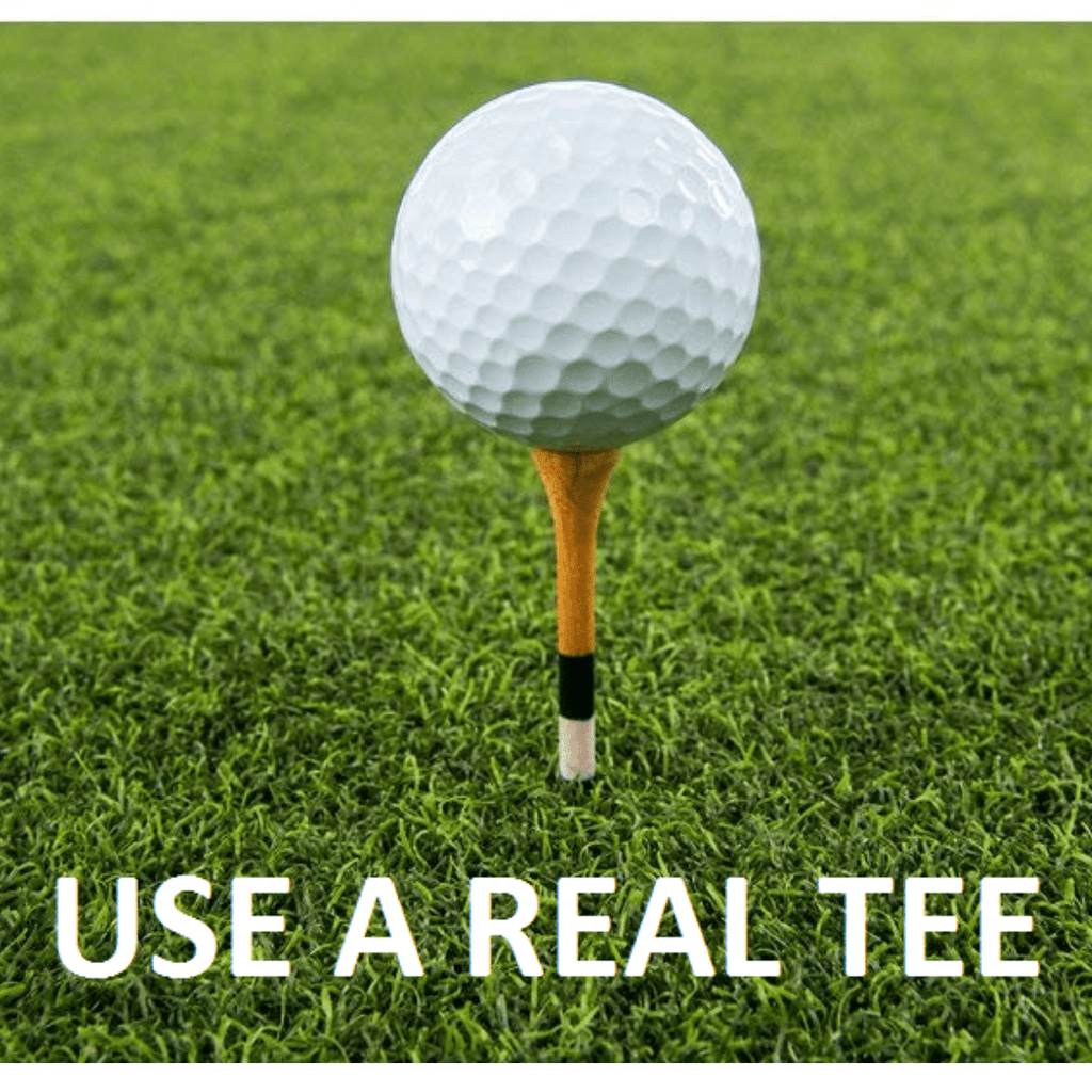 TeeStrike | Golf Hitting Mat 5'x5' with Real Wooden Tee Compatibility | Durable Practice Surface for Year-Round Training 1
