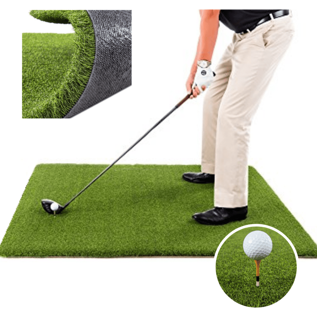 TeeStrike | Golf Hitting Mat with Realistic Turf & Wooden Tee Compatibility | Ideal for Year-Round Practice 0
