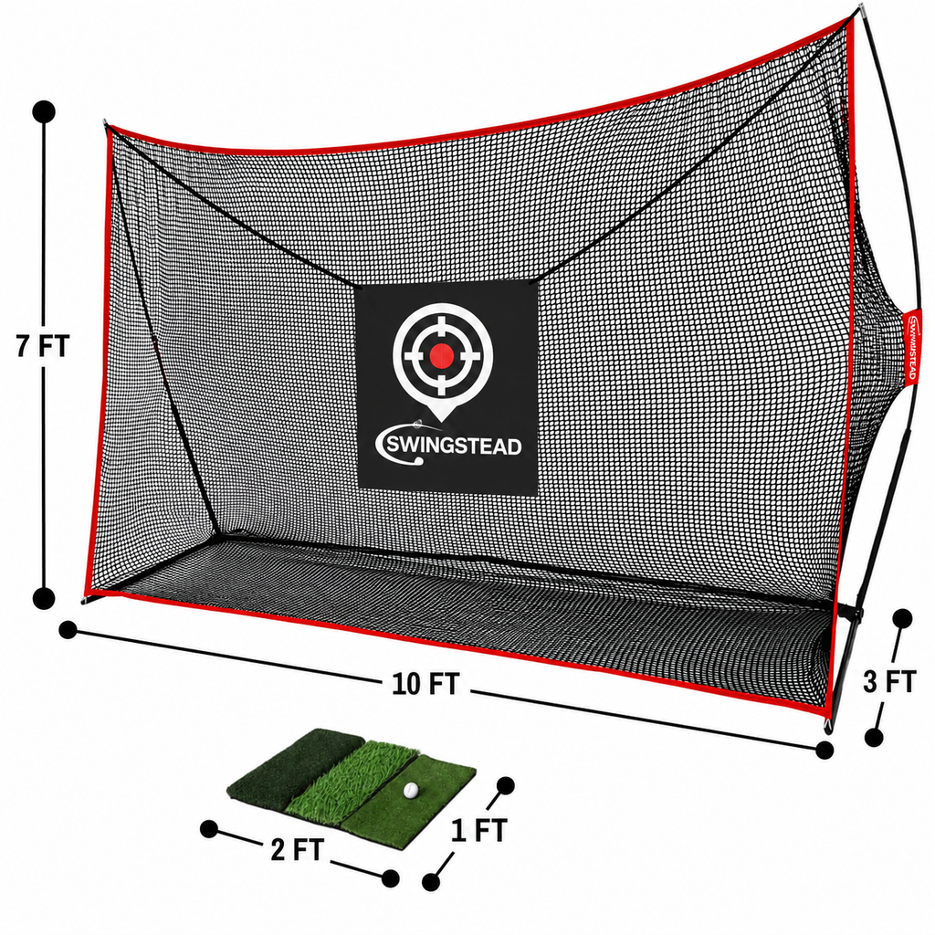 Golf Net Pro | 10x7 ft Golf Practice Net with Reinforced Impact Zone | Durable Backyard Training Solution